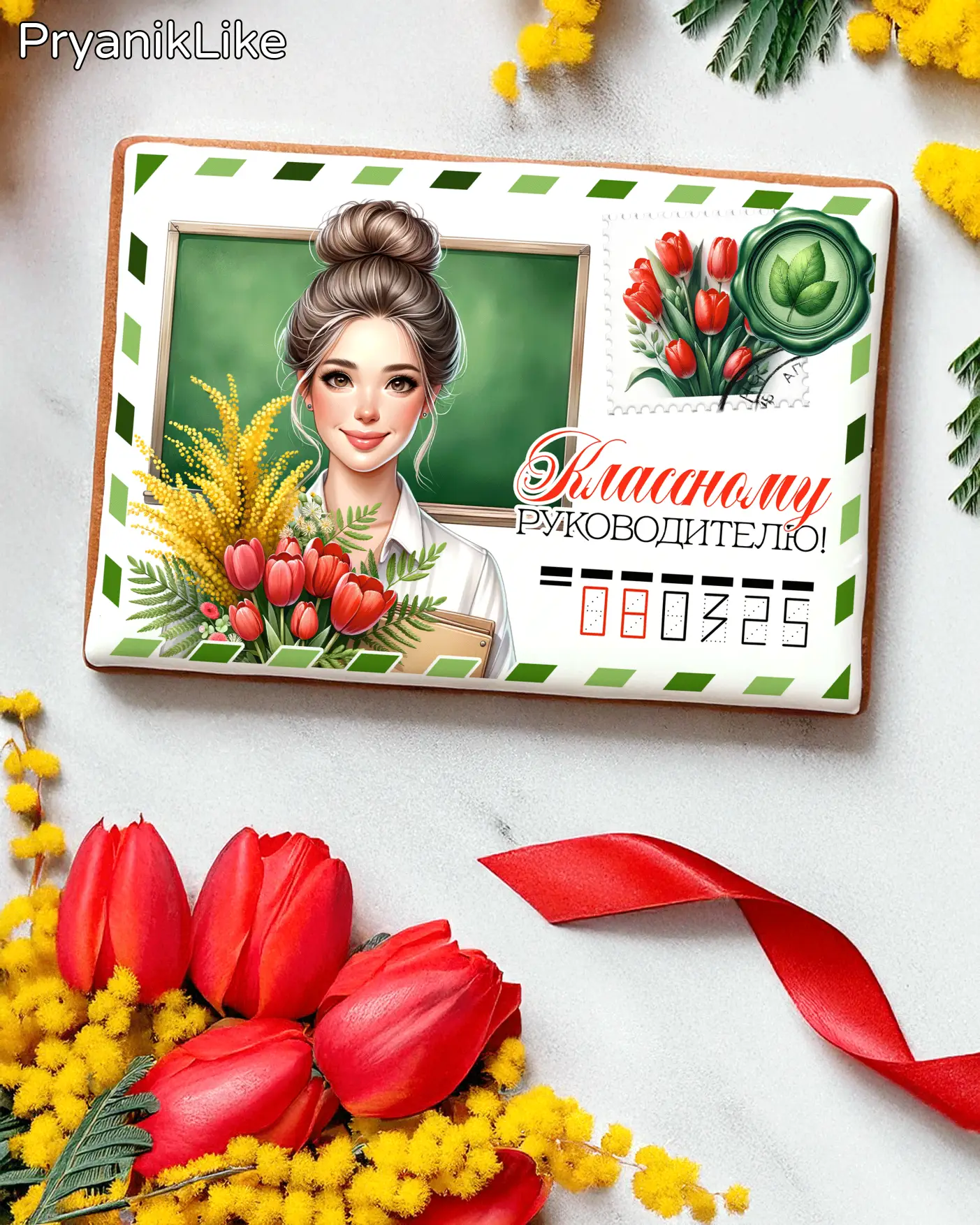 NEW Пряник Письмо учителю (10-15 см.)